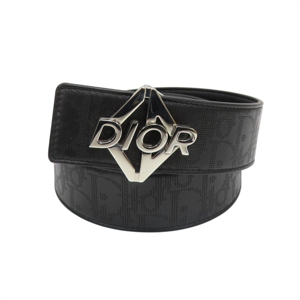 黑色 LOGO印花 皮帶 95cm【DIOR 迪奧】
