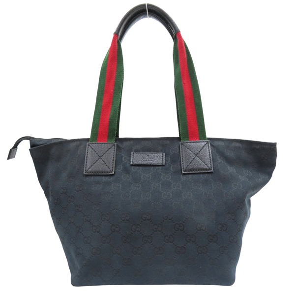 黑色 緹花帆布 肩背包【GUCCI 古馳】 131230