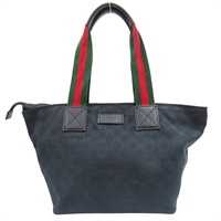 黑色 緹花帆布 肩背包【GUCCI 古馳】 131230