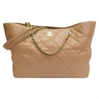 棕色 菱格紋 牛皮 肩背包【CHANEL 香奈兒】