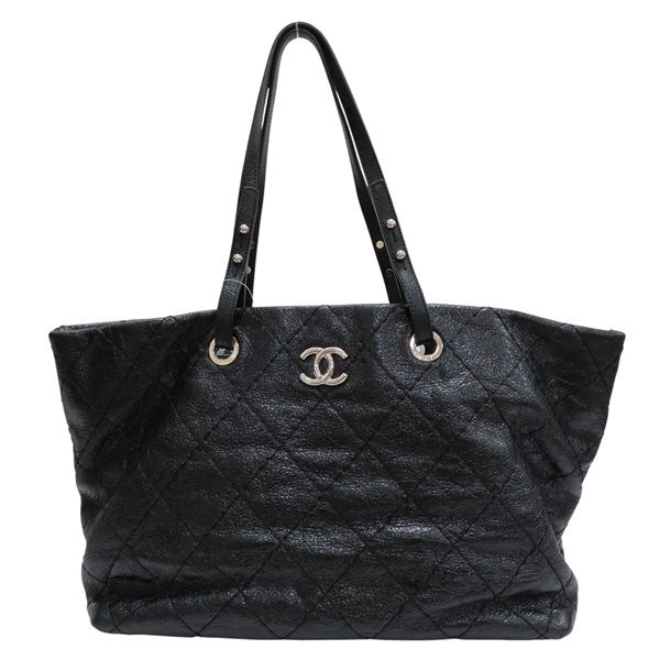 黑色 牛皮 On The Road 肩背包 銀釦【CHANEL 香奈兒】 A48019