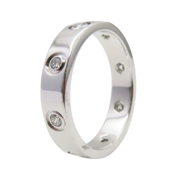 18白K金 8個鑽 LOVE 戒指 小型款【Cartier 卡地亞】 B4050600