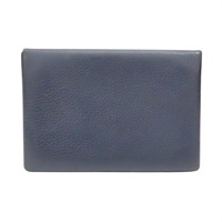 深藍色 Evercolor牛皮 卡夾 名片夾 Y刻 銀扣【HERMES 愛馬仕】