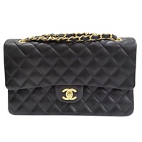 黑色 菱格紋 羊皮 COCO 25 鍊帶 肩背包 金釦【CHANEL 香奈兒】 A01112