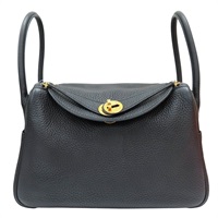 黑色 Taurillon牛皮 Lindy 26 肩背包 Z刻 金扣【HERMES 愛馬仕】 Z刻/BK