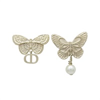 香檳金 鍍金 蝴蝶耳環【Dior 迪奧】 E3059WOMRS