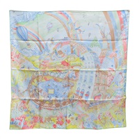 多色 絲綢  LES FOLIES DU FAUBOURG 方巾 90x90【HERMES 愛馬仕】 H004147S