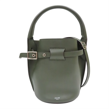 綠色 皮革 Big Bag Bucket 水桶包 肩背包【CELINE 賽琳】 183353