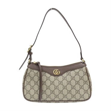 棕色 GG Supreme帆布 肩背包 735145【GUCCI 古馳】 735145