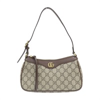 棕色 GG Supreme帆布 肩背包 735145【GUCCI 古馳】 735145