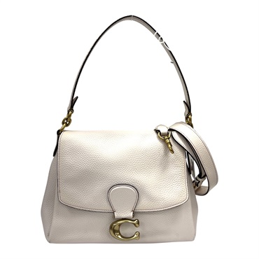 白色 皮革 White leather convertible bag 兩用包 金和【COACH 寇馳】 G2092-3954