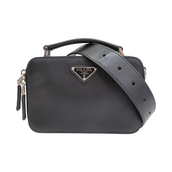 黑色 牛皮 Brique 肩背包【PRADA 普拉達】 2VH070