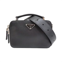 黑色 牛皮 Brique 肩背包【PRADA 普拉達】 2VH070