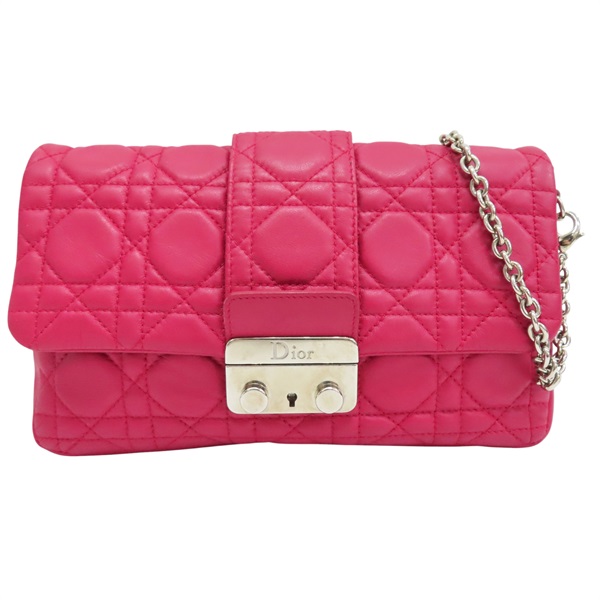 桃紅色 羊皮 肩背包【Dior 迪奧】