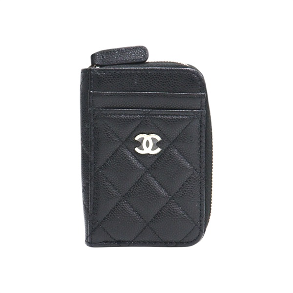 黑色 Caviar牛皮 拉鍊 零錢包 AP1650【CHANEL 香奈兒】 AP1650