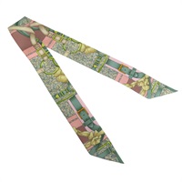 多色 絲綢 絲巾 Grand Manege Fleuri Twilly【HERMES 愛馬仕】