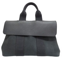 黑色 帆布 Valparaiso PM 手提包 口J刻【HERMES 愛馬仕】
