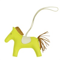 黃色 羊革 Rodeo MM 掛飾【HERMES 愛馬仕】 H064930