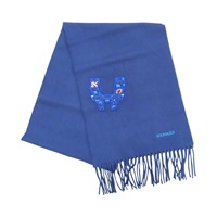 深藍色 羊絨 Odysee 圍巾【HERMES 愛馬仕】