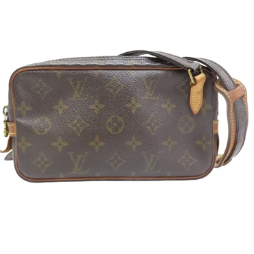 棕色 原花 帆布 Pochette Marly Bandouliere 肩背包【LOUIS VUITTON LV 路易威登】 M51828