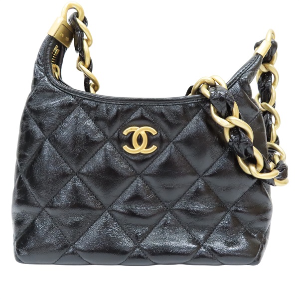 黑色 亮面牛皮 Hobo 肩背包【CHANEL 香奈兒】 AS4922