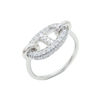 18白K金 碎鑽 Farandole 戒指【HERMES 愛馬仕】 H221625B