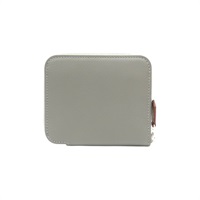 錫器灰 Evercolor 牛皮 Silk'In Compact 拉鍊 零錢包 W刻【HERMES 愛馬仕】 H087114CK
