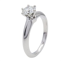 PT950鉑金 0.51ct Solitaire 鑽石戒指【Tiffany & Co 蒂芬妮】