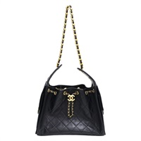 黑色 菱格紋 牛皮 25 Bag 鍊帶 肩背包 AS5293【CHANEL 香奈兒】 AS5293