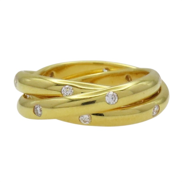 18黃K金 三環境指【Cartier 卡地亞】