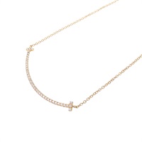 18K玫瑰金 T Smile 鏈墜 項鍊【Tiffany & Co 蒂芬妮】 60011678
