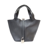 經典黑色 Taurillon牛皮 Picotin Lock 18 手提包 U刻 銀釦【HERMES 愛馬仕】 H056289CC