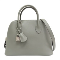 積雨雲灰 Evercolor牛皮 Bolide 1923 25 兩用包 銀釦 Z刻【HERMES 愛馬仕】