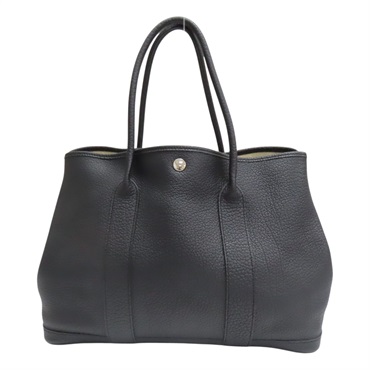 黑色 Togo牛皮 Garden Party 36 手提包 銀扣 口Q刻【HERMES 愛馬仕】 H051568CK