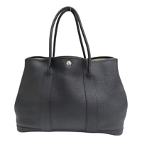 黑色 Togo牛皮 Garden Party 36 手提包 銀扣 口Q刻【HERMES 愛馬仕】 H051568CK