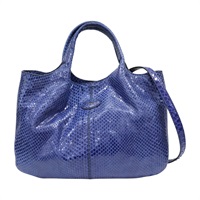 藍色 蛇紋皮革 兩用包【TOD'S 托德斯】