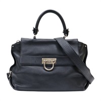 黑色 牛皮 Sofia 兩用包【Salvatore Ferragamo 菲拉格慕】 BW-21 A896