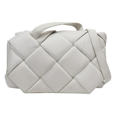 白色 編織羊皮 Padded Cassette 肩背包 641236【BOTTEGA VENETA 寶緹嘉】 641236