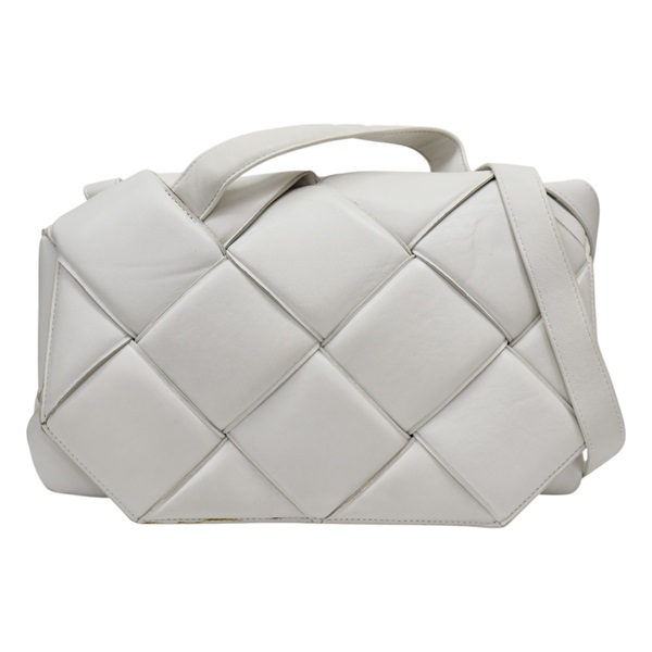 白色 編織羊皮 Padded Cassette 肩背包 641236【BOTTEGA VENETA 寶緹嘉】 641236