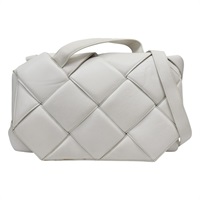 白色 編織羊皮 Padded Cassette 肩背包 641236【BOTTEGA VENETA 寶緹嘉】 641236