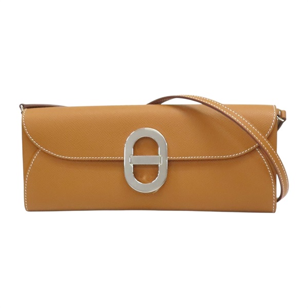焦糖色 Epsom牛皮 Chaine d'Ancre To Go 肩背包 銀扣 B刻【HERMES 愛馬仕】 H084021CK