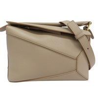 卡其色 牛皮 Small Puzzle Edge 肩背包【LOEWE 羅威】 A510P60X30