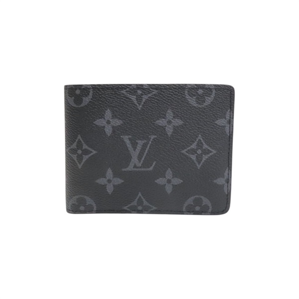黑色 原花帆布 Multiple 兩折 短夾 M61695【LOUIS VUITTON LV 路易威登】 M61695