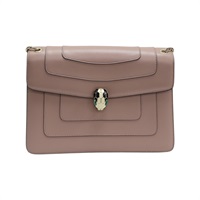 藕粉色牛皮 Serpenti Forever 肩背包【BVLGARI 寶格麗】 280153