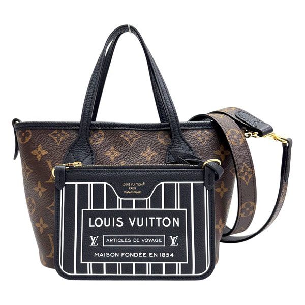 原花帆布 Neverfull Bandouliere Inside Out BB 兩用包【LOUIS VUITTON LV 路易威登】 M28347