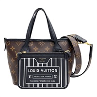 原花帆布 Neverfull Bandouliere Inside Out BB 兩用包【LOUIS VUITTON LV 路易威登】 M28347