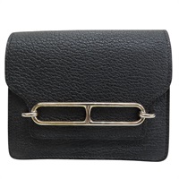 黑色 山羊皮 Roulis Slim 腰包 U刻 銀扣【HERMES 愛馬仕】