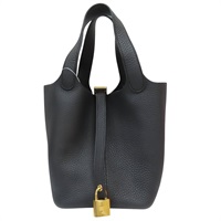 黑色 Taurillon牛皮 Picotin Lock 18 手提包 B刻【HERMES 愛馬仕】