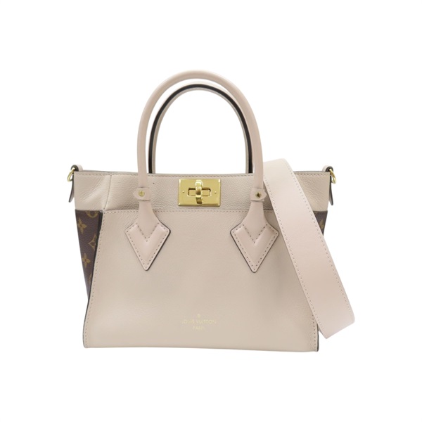 棕色 原花帆布 米色牛皮 On My Side PM 兩用包【LOUIS VUITTON LV 路易威登】 M57729