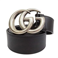 黑色 牛皮 皮帶 90CM【GUCCI 古馳】 379660